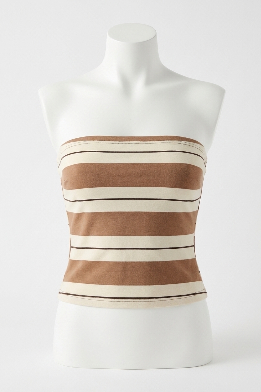 New Pistola Beverly Tube Top In Desert Egret Stripe